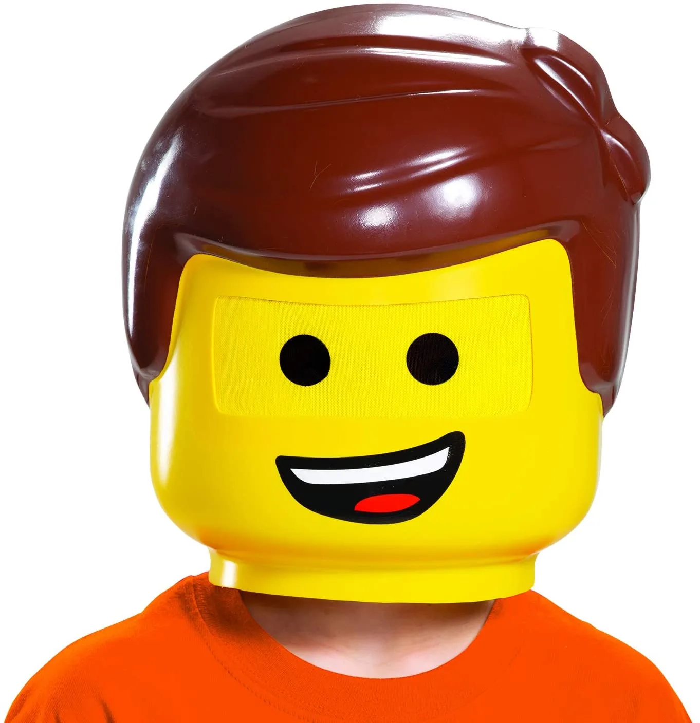 Costumes that incorporate face masks: Emmett from the LEGO Movie