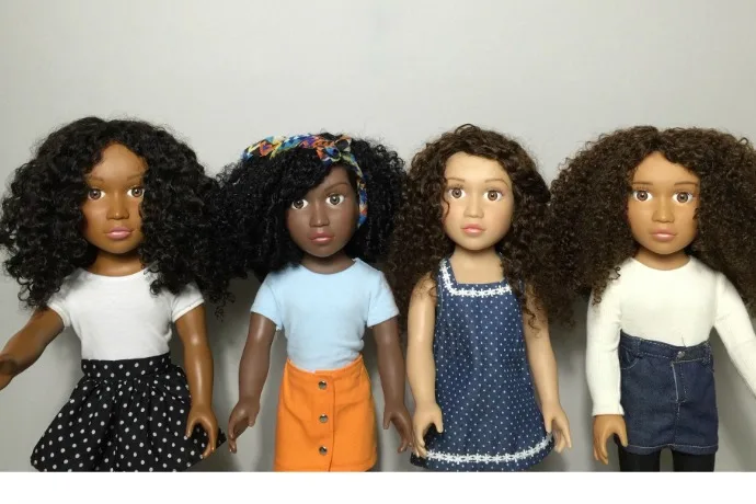 Naturally Perfect Dolls featuring dolls of color with natural hair