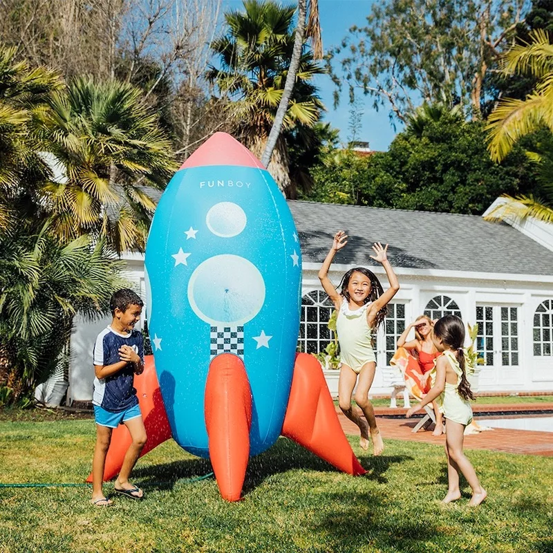 Outdoor water toys for kids: Da dum. Da dum. Da dum. This inflatable shark sprinkler is THE toy for summer.