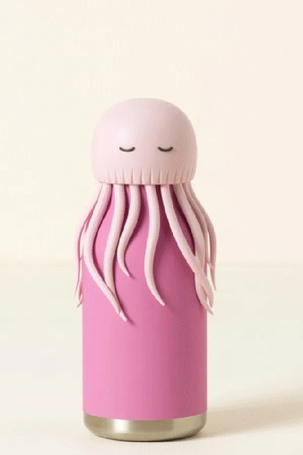 Animal Friends Kids Water Bottles: 3 styles including this awesome squid