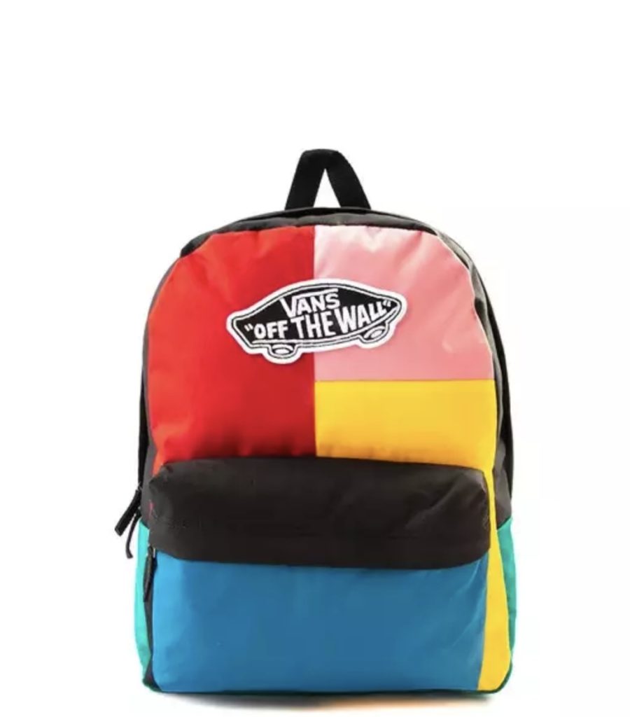Coolest backpacks for grade school: Vans Off the Wall colorblock backpack | Back to school guide 2019 Cool Mom Picks
