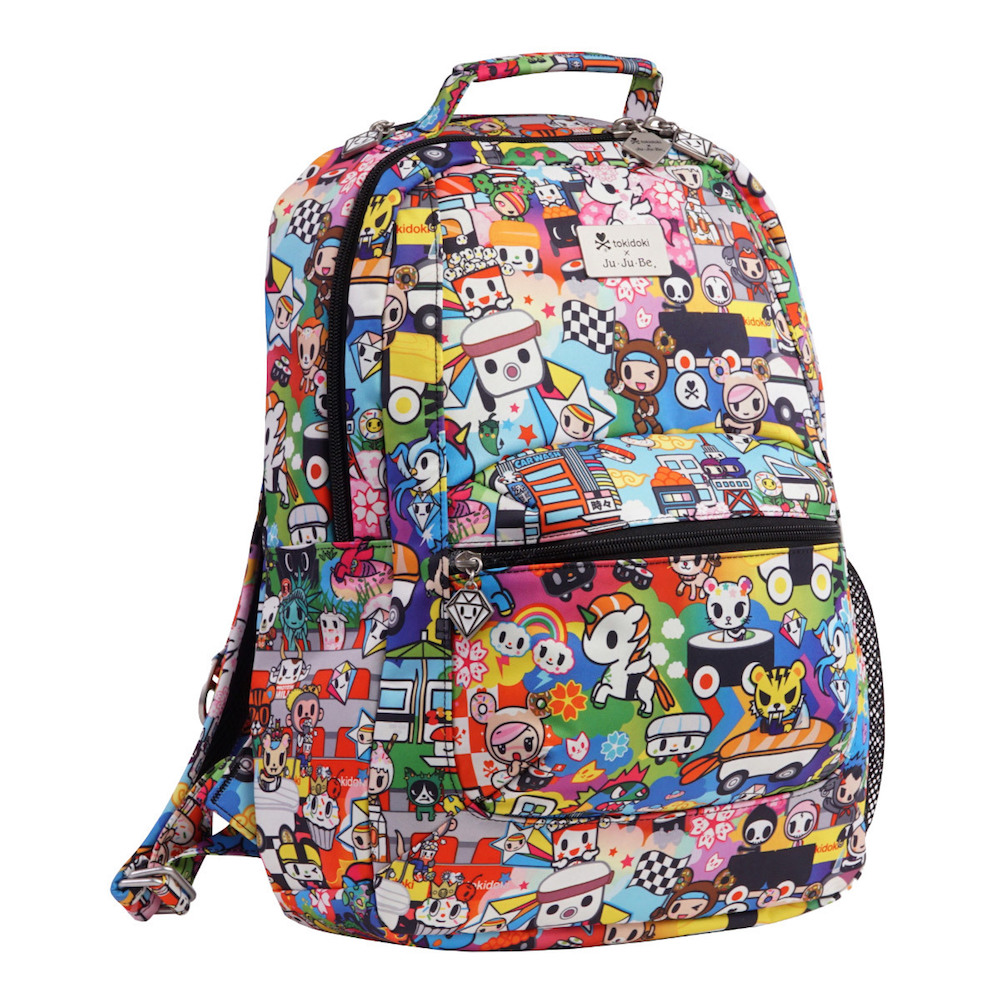 Tokidoki & Sanrio for Ju-Ju-Be: Sushi Cars print on the Be Packed back pack