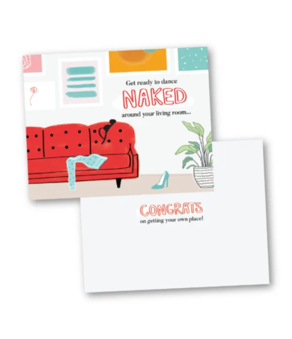 Statement cards celebrating women's achievements: First home or apartment