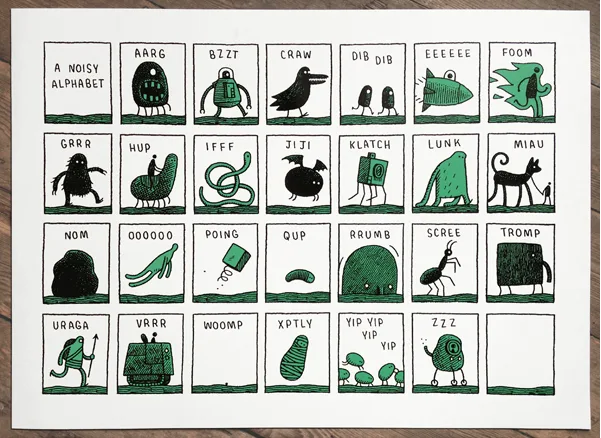 Noisy Alphabet art print