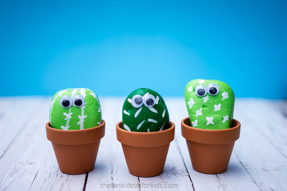 Cactus crafts for kids: Pet Cactus Rocks | The Best Ideas for Kids