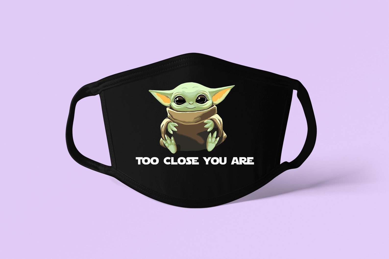 How to throw a Mandalorian watch party with your family that still feels like a party: Too Close You Are mask from Hijita Mia