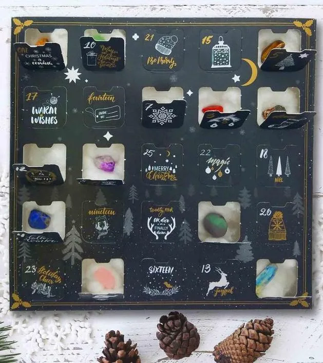 Crystal filled advent calendar from Gem Snow