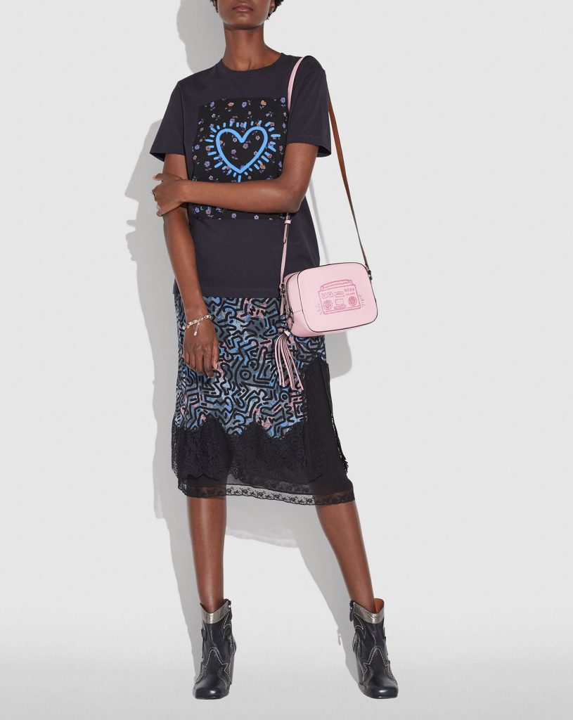 Coach X Keith Haring Pink Phone Clutch
