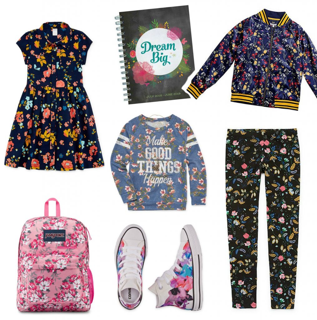 Hot back-to-school fashion trends: Floral prints on everything! | mompicksprod.wpengine.com for JCPenney [sponsor]