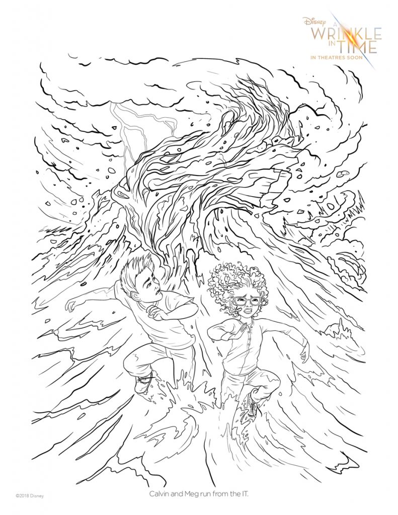 A Wrinkle in TIme: Free downloadable coloring page PDF via CoolMomPicks.com