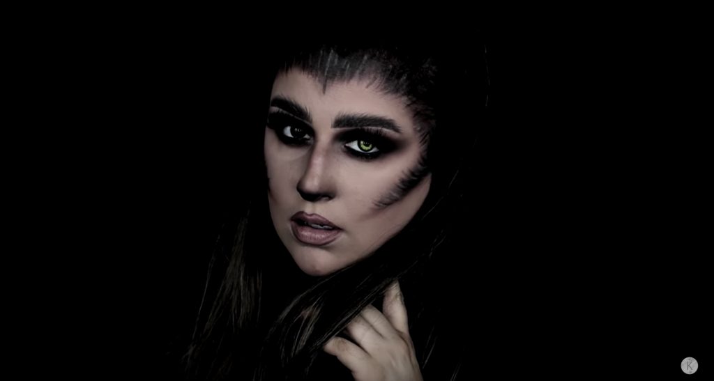 Werewolf face paint video tutorial by Kait Nichole