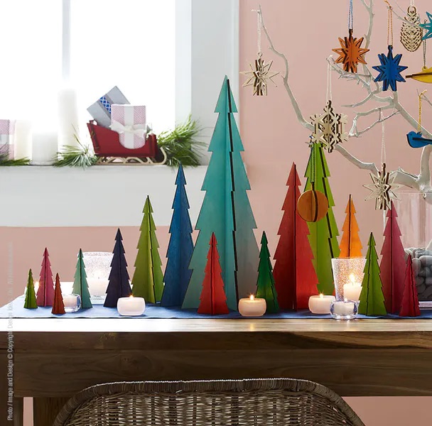 50+ cool gifts under $15 for men and women: Mini multi-colored tree decor