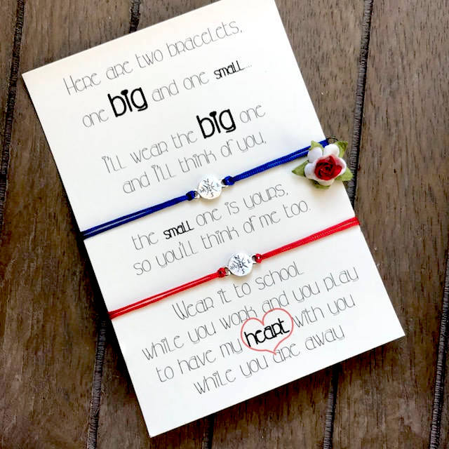 Comfort items: Mommy and me bracelet set helps comfort anxious kids going back to school | via House of Charms on Etsy