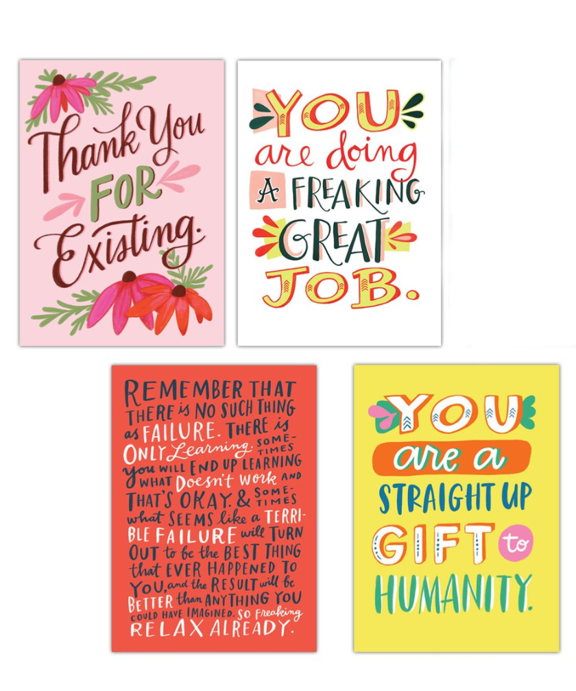 Book of pep talk postcards by Emily McDowell: Self-care gifts for mom | Mother's Day Gift Guide