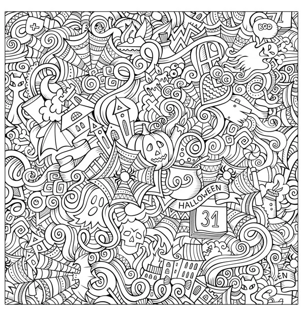 Free printable Halloween monster party coloring page from Crayola