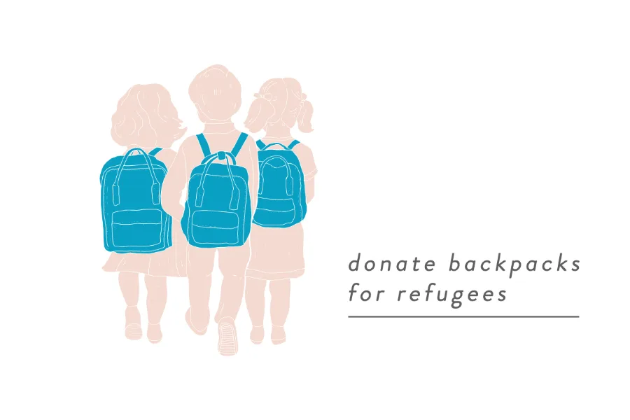 The Tiyya Foundation has a great backpack drive now that makes it easy to provide new school supplies to refugee children facing their first day of US school