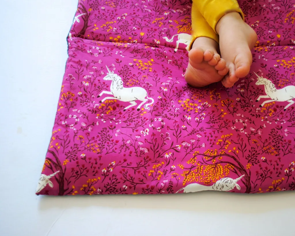 Handmade unicorn nap mat for toddlers and preschool by Sewn Natural on Etsy | cool mom picks