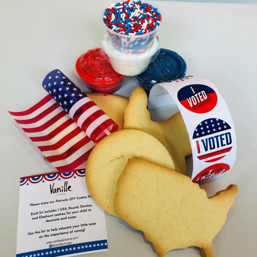 DIY vote cookie kit for kids from Vanille Patisserie