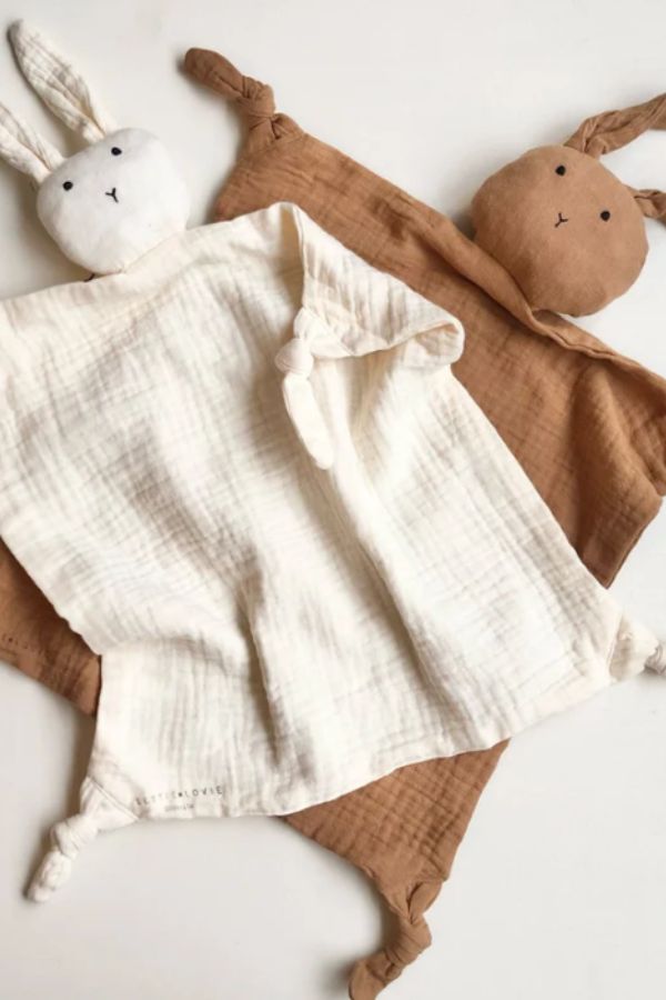 Handmade bunny loveys from LettieLovie for your baby's Easter basket.