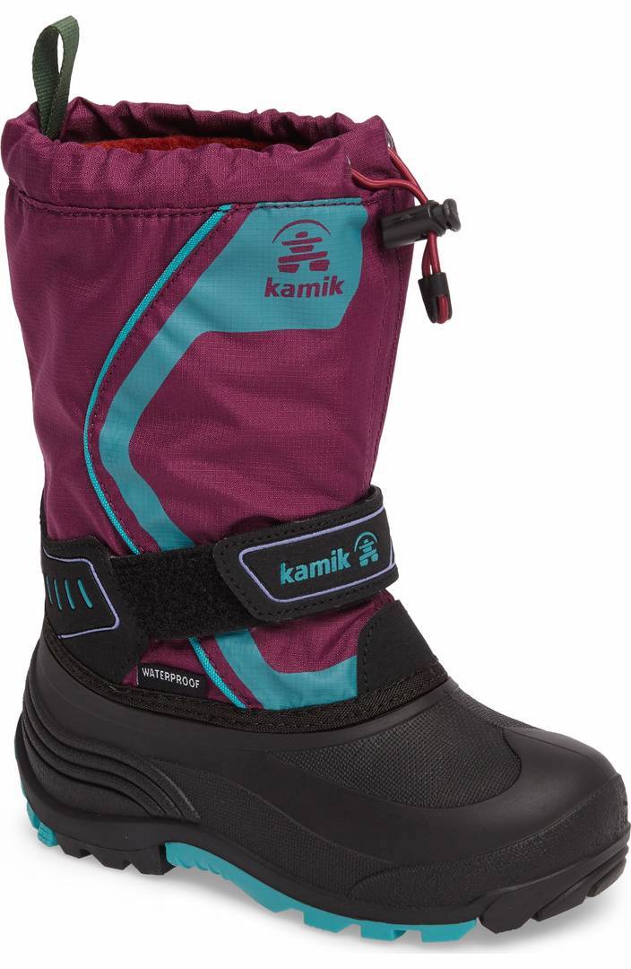 Colorful snow boots for kids: Plum boots by Kamik