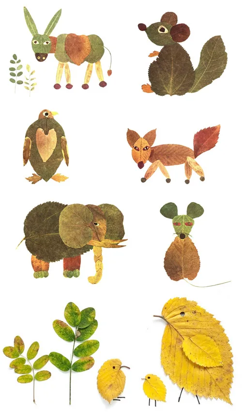 DIY leaf printing craft for kids via Kleas