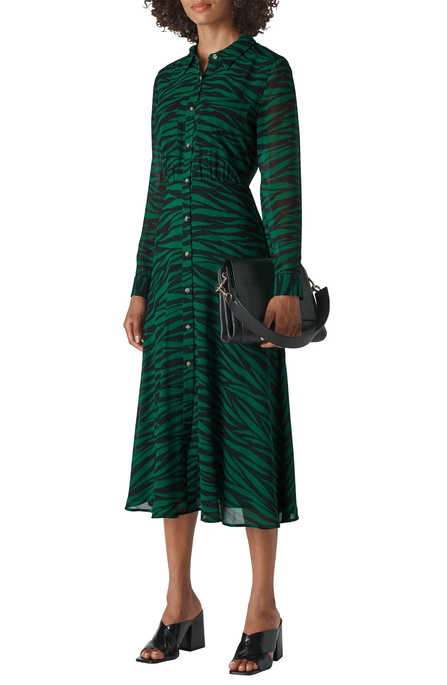 Long belted shirt dresses for fall: animal print dress by Inc for Macy's
