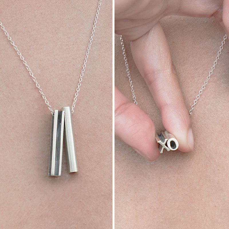 Personalized keepsake jewelry for mom: Custom hidden message necklace | Beth Macri