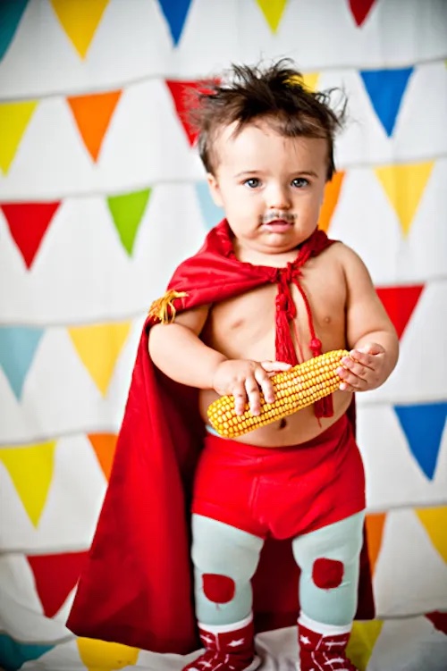 Kids' Halloween costumes made with pajamas | Nacho Libre via Baby Gizmo