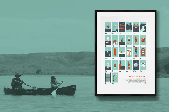 My Outdoor Alphabet: A-Z posters highlighting canoeing, biking, skiing and more