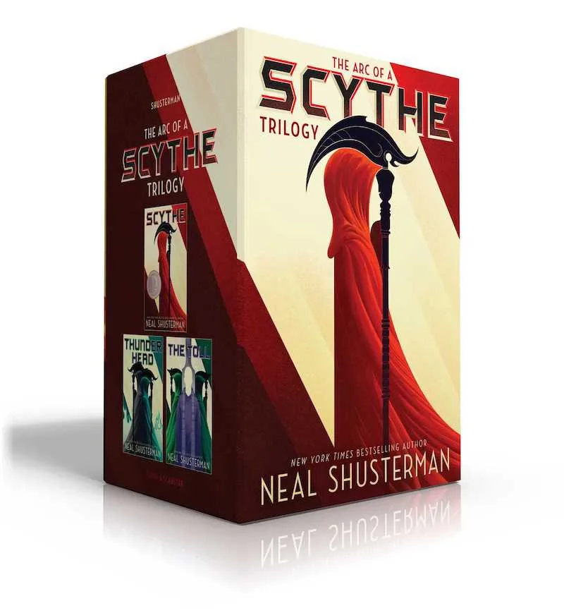 Valentine's Day gift ideas for boys: The Arc of a Scythe series by Neal Schusterman