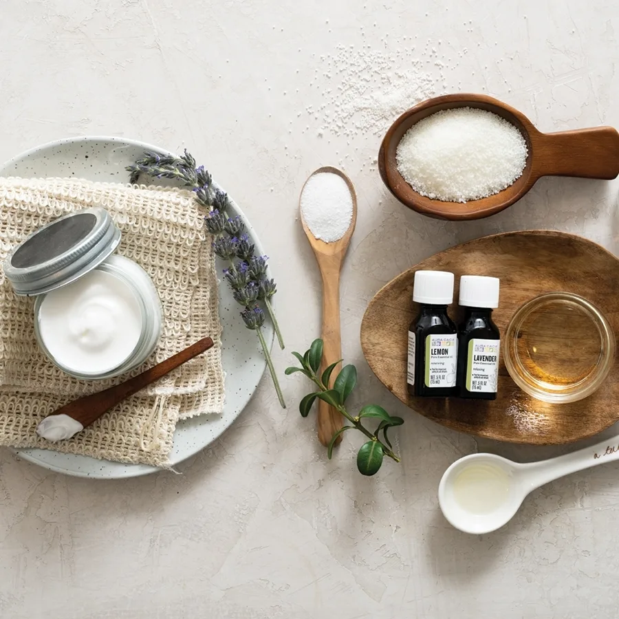 DIY essential oil hand cream recipe from Aura Cacia