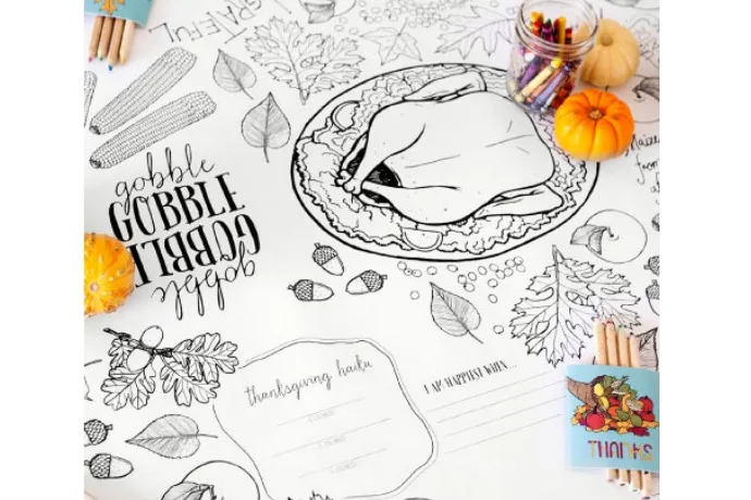 Thanksgiving Printable for tabletop by Caravan Shop