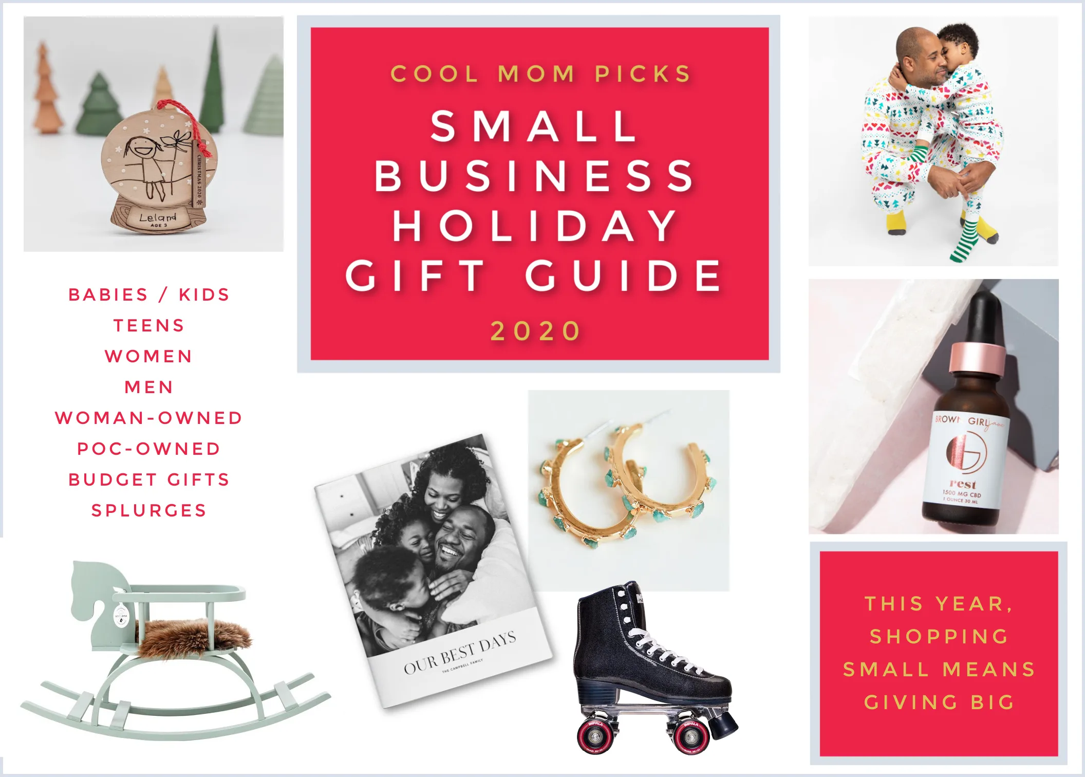 Small Business Gift Guide 2020 from Cool Mom Picks: Gifts for men, women, children, teens, grandparents and more