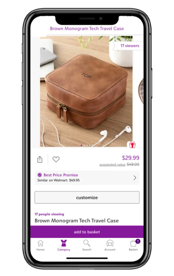 Best men's gifts on sale at Zulily:Monogrammed tech case (sponsor)
