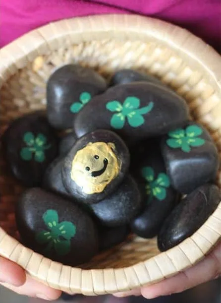 St. Patrick's Day for kids: Painted Shamrocks from Alpha Mom