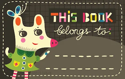 These free printable bookplates are the cat's pajamas
