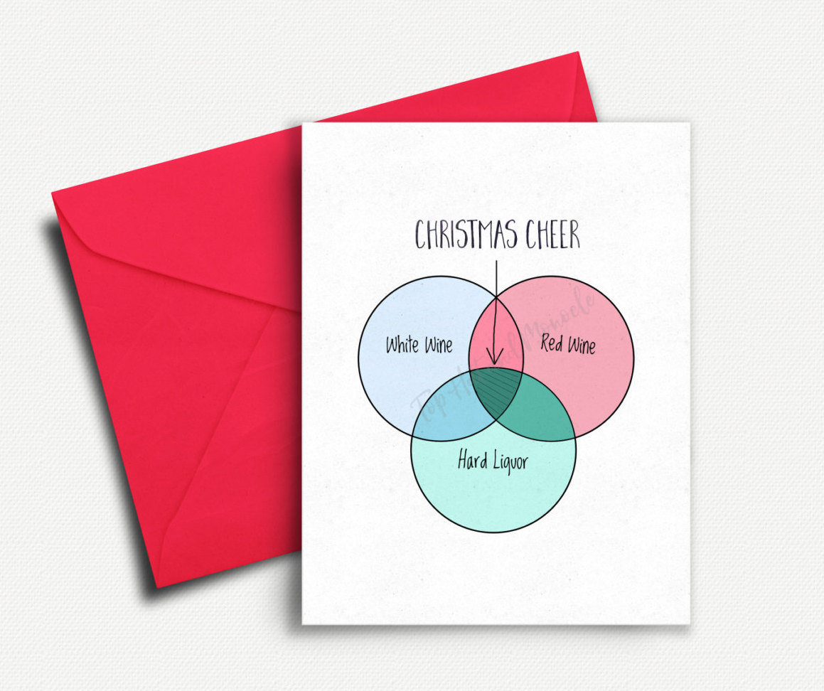 funniest holiday cards | Christmas Cheer card by Top Hat and Monocle
