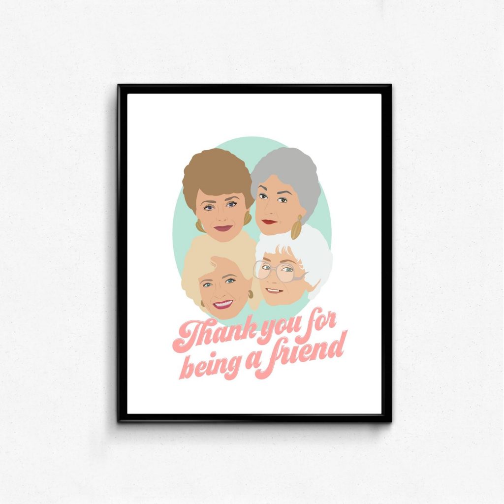 Cool gifts for adults $15 or less: Golden Girls poster from The Film Artist