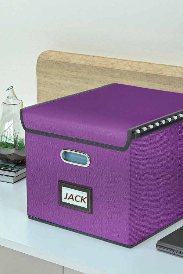 Our favorite time saving hacks for back to school: Set up a file box or bin for each child so you can stay organized as you go!