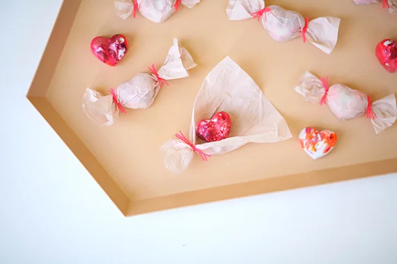 DIY heart crayons Valentines craft for kids at 100 Layer Cakelet