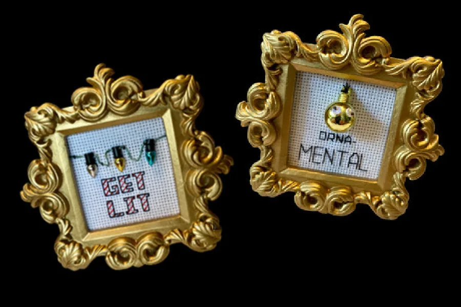 Affordable, irreverent cross-stitch kits from Subversive Cross Stitch are the holiday gifts we didn't know we needed!
