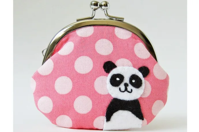 Oktak Pink Panda Coin Purse