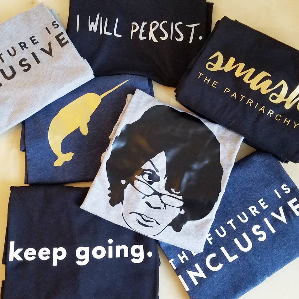 Brave New World Designs features tees for feminists and activists and empowered women of all kinds