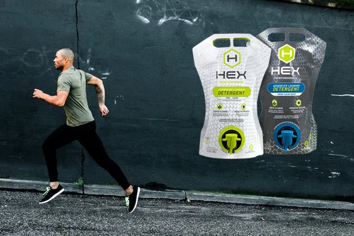 HEX Performance Advanced Laundry Detergent gets the sweat out, not just the sweaty smell.