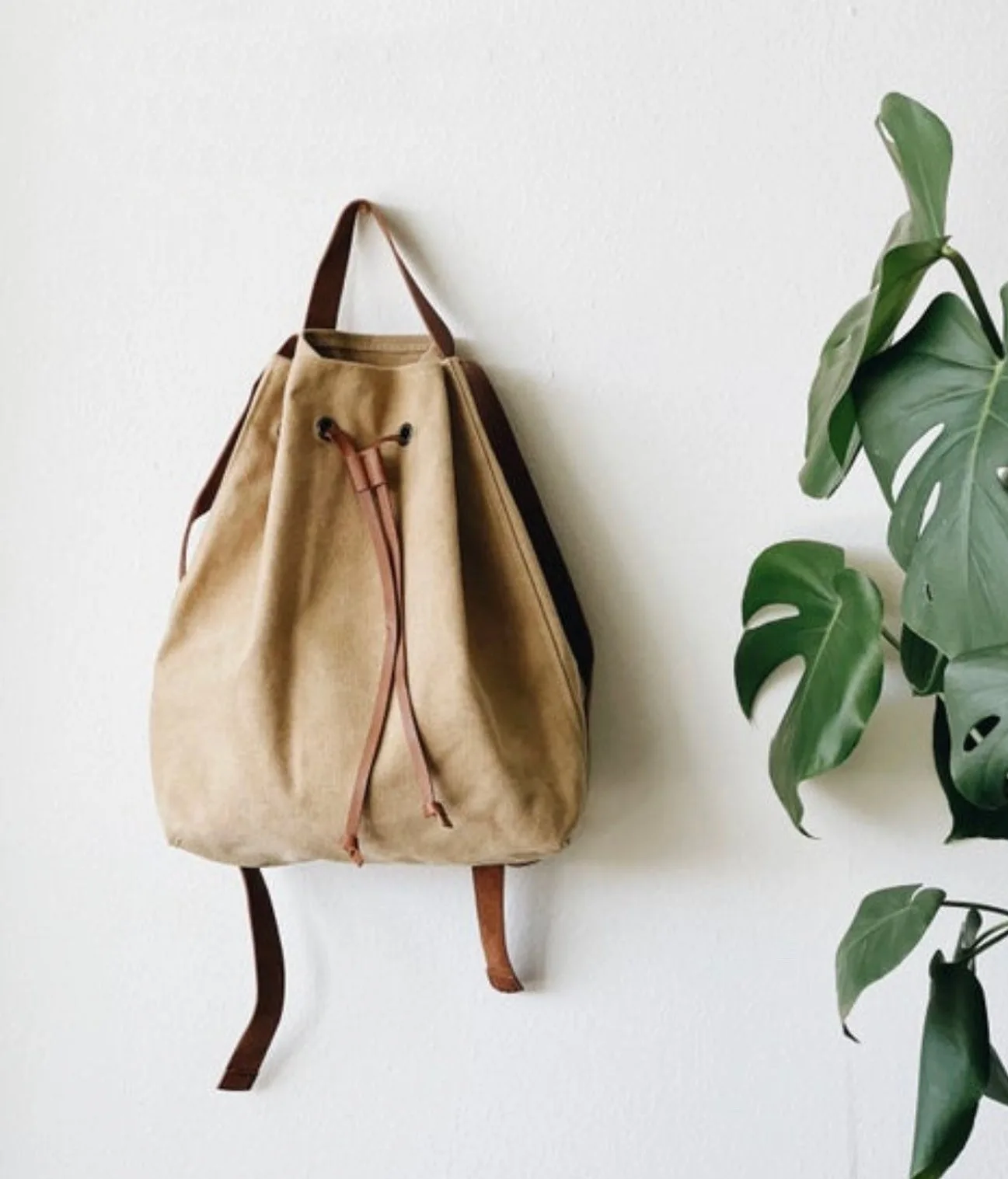 Amazing steal: This canvas and leather backpack, handmade by an LA maker on Etsy
