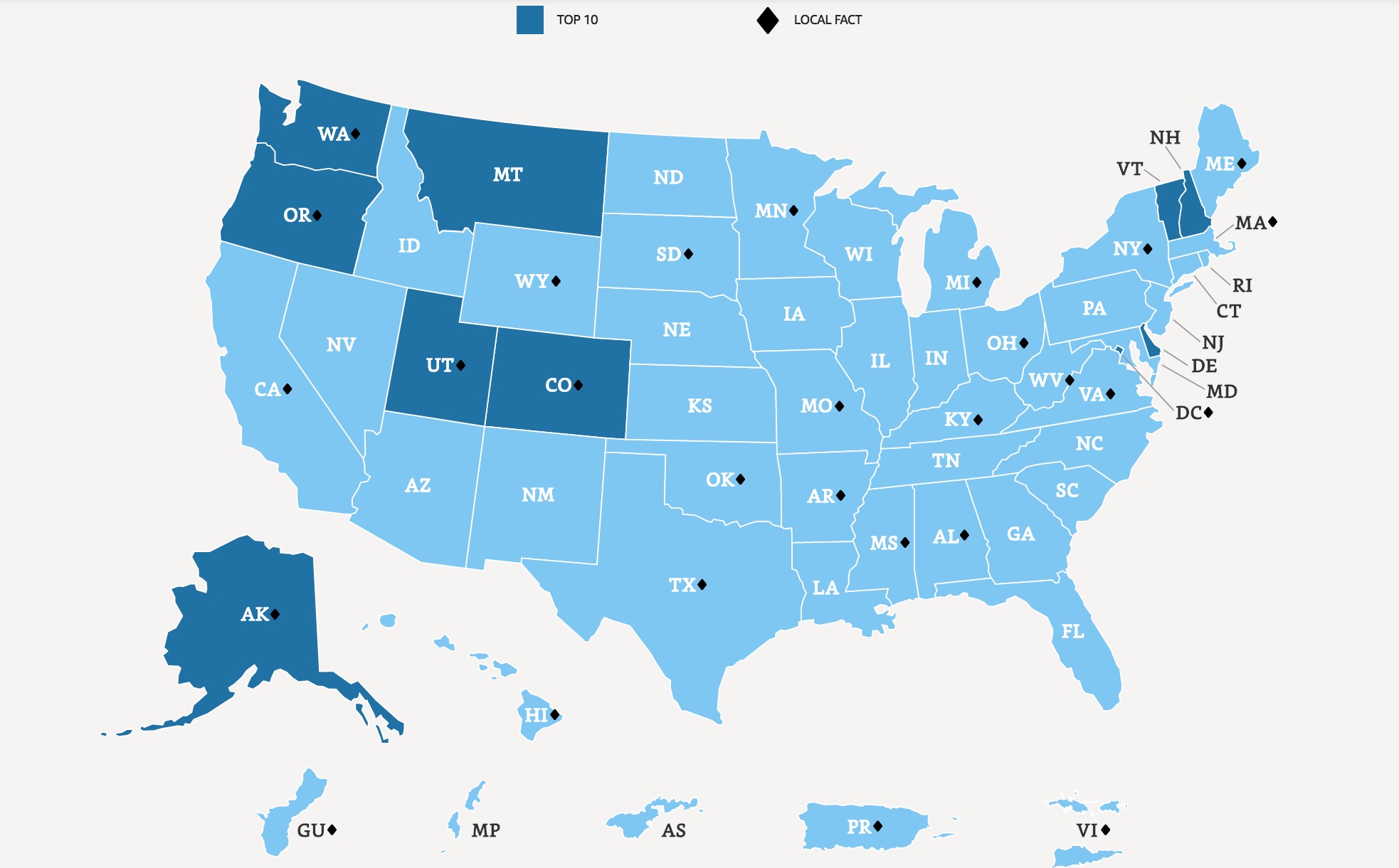 The best read states in America according to Amazon