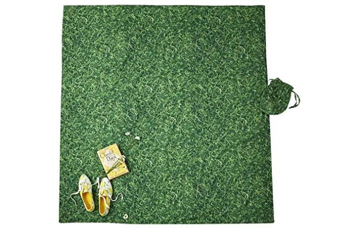 This Kate Spade picnic blanket comes complete with its own grass.