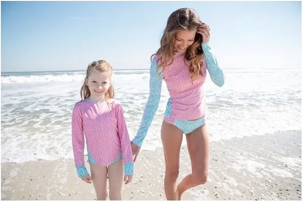 Cabana Life rash guard swimsuits for girls and boys