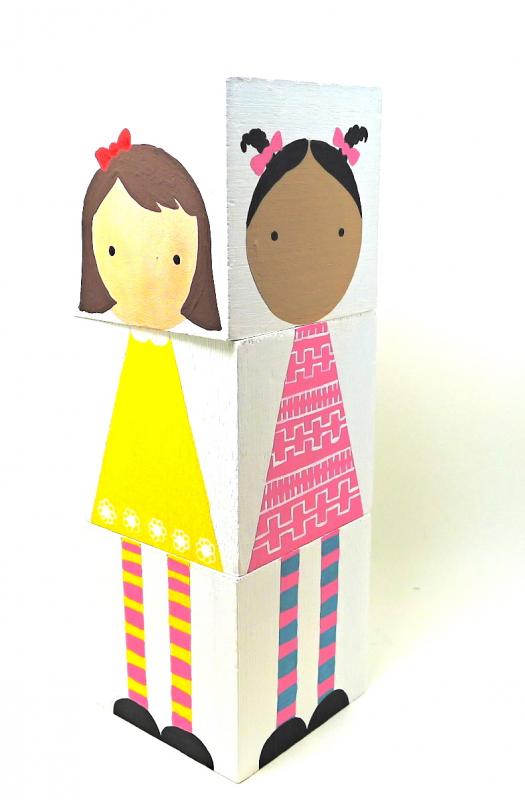 Handmade toys for kids: Mix and match doll block sets