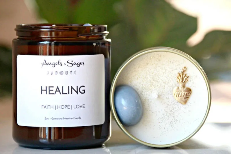 Thoughtful gifts after a miscarriage: Healing candle from Angels and Sages